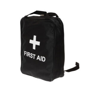 Regulation 7 First Aid Kit in Black Grab Bag With Back Straps