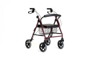 Rollator 4 Wheel with 8Inch Wheels and solid castor - Aluminium Lite