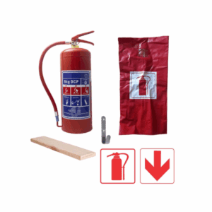 9kg DCP Fire Extinguisher with (PVC cover, wall bracket and signs)