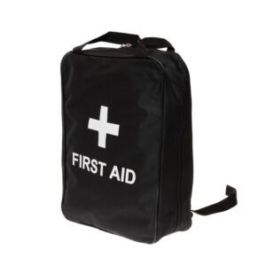 Regulation 3 First Aid Kit in Black Grab Bag With Back Straps