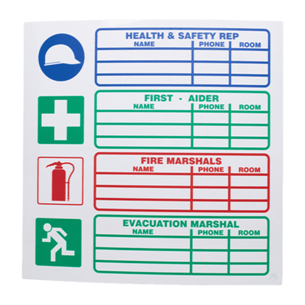 Fire Rep Sign Safety Rep in Charge Sign (290x290mm)