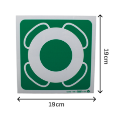 Sign - Life Buoy 190x190mm 1