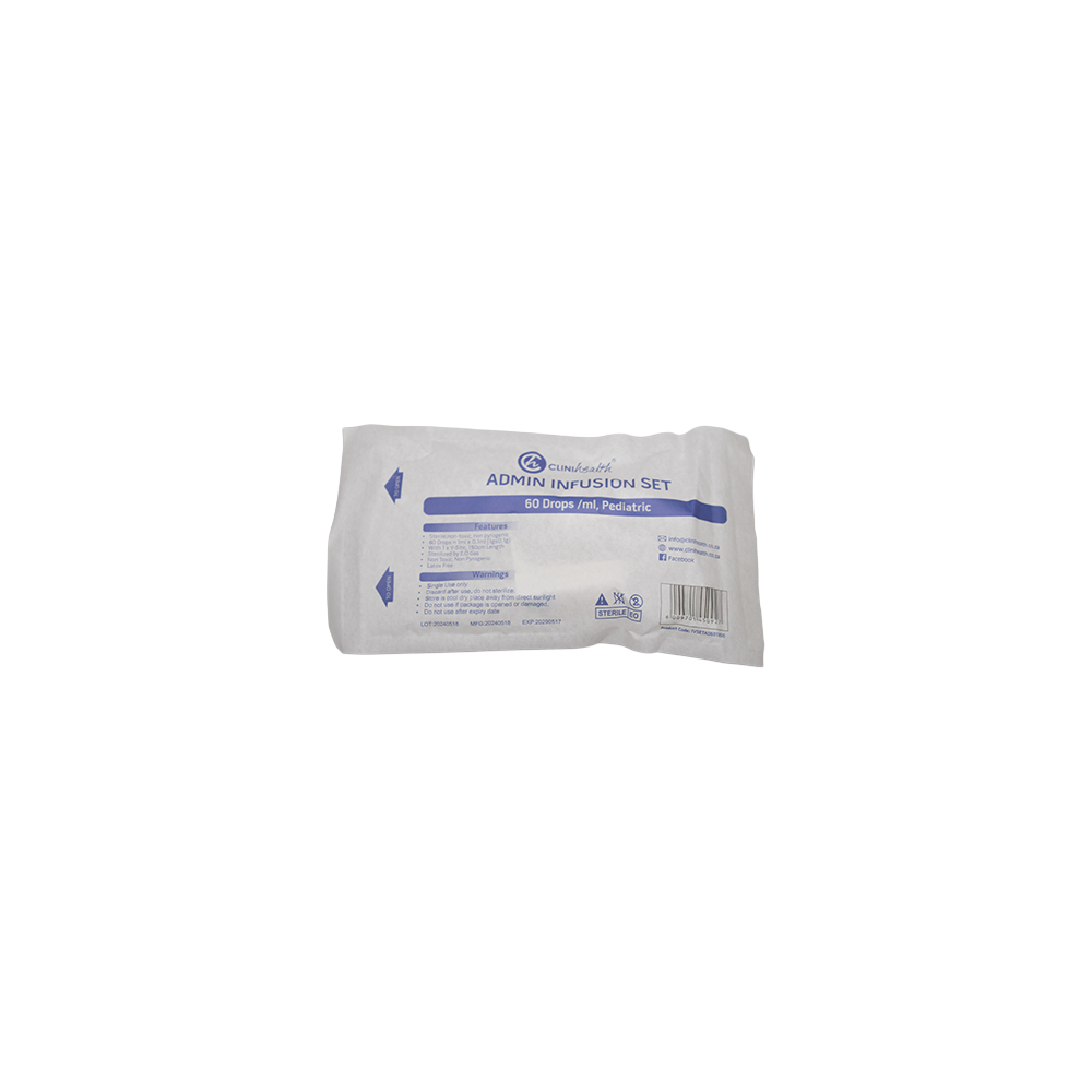 IV Admin Set Pediatric 60 Drops 1Y Site