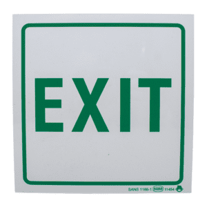 Sign - Emergency Exit Green (190mmx190mm)