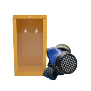 Double Gas Mask with Filters & Wall Mounted Cabinet