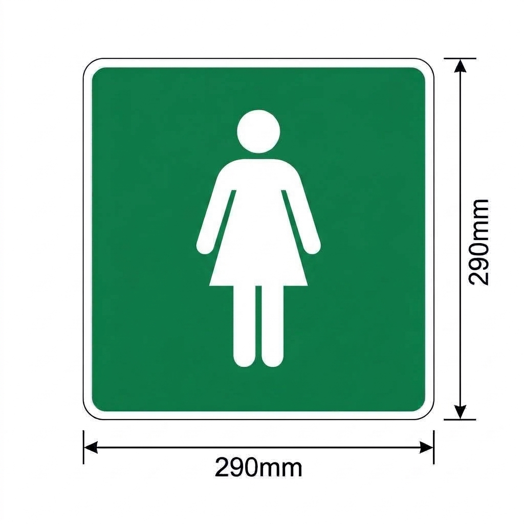 Ladies Toilet (290x290mm) ABS 1